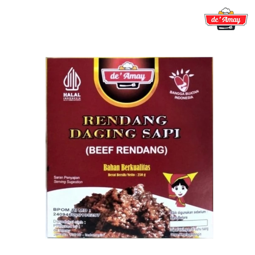 Aneka Rendang Daging / Koyor / Paru / Hati / Sapi / Retort 250gr