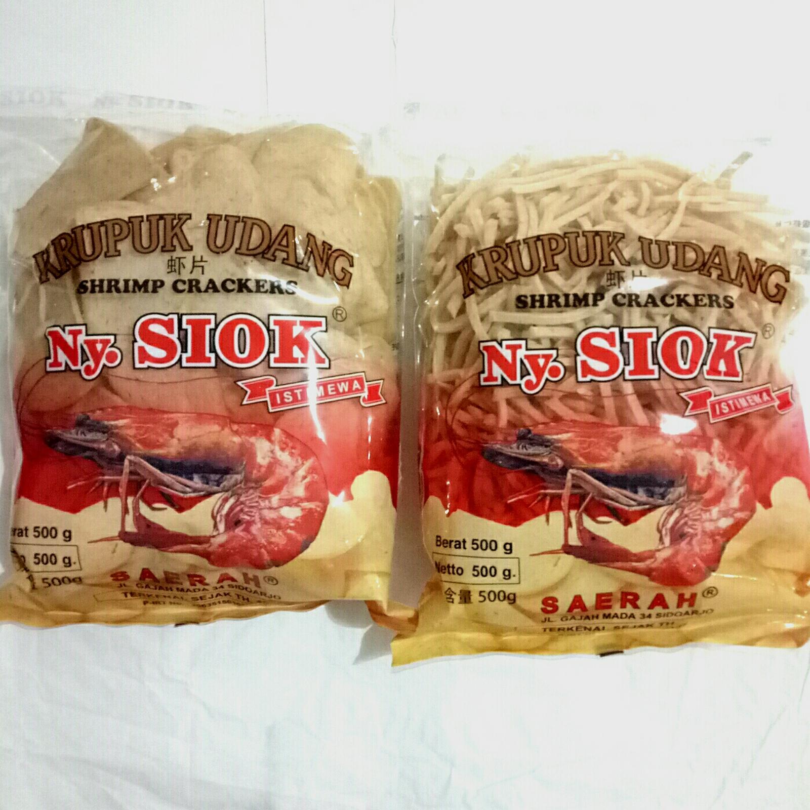 NY SIOK Kerupuk Udang Oval / Stik 500gr