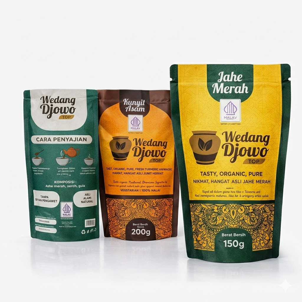 WEDANG DJOWO minuman herbal instant Jahe merah / Kunyit asam