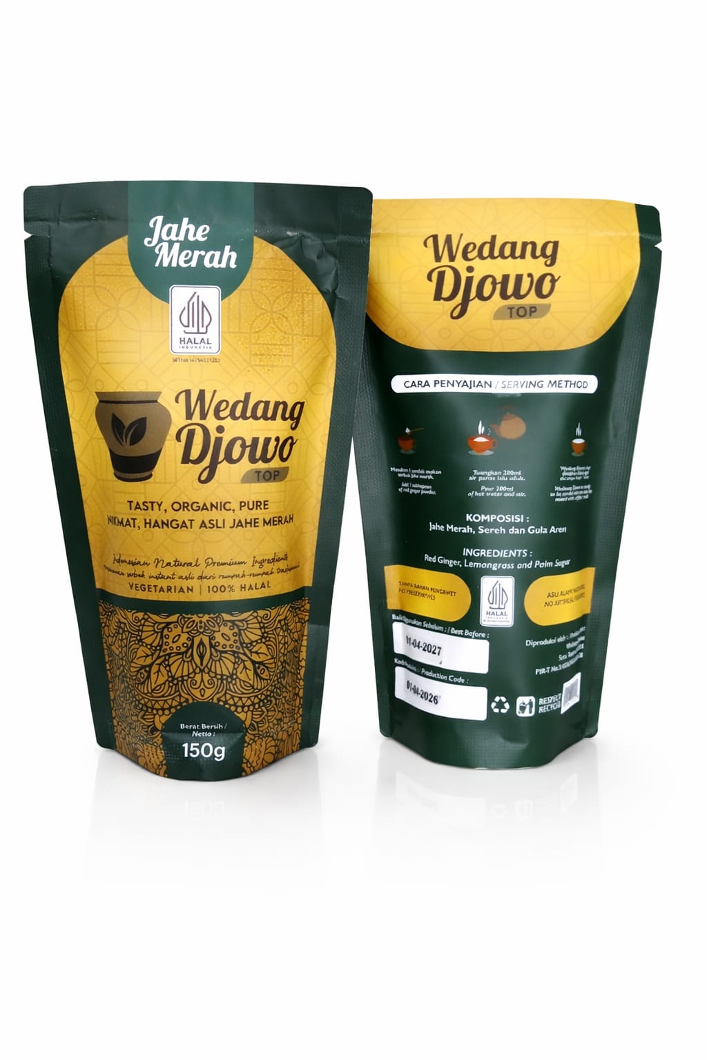 WEDANG DJOWO minuman herbal instant Jahe merah / Kunyit asam  2
