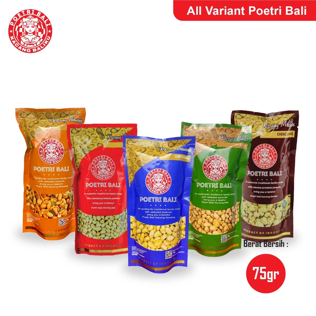 Poetri Bali - Kacang bawang 75g All variant