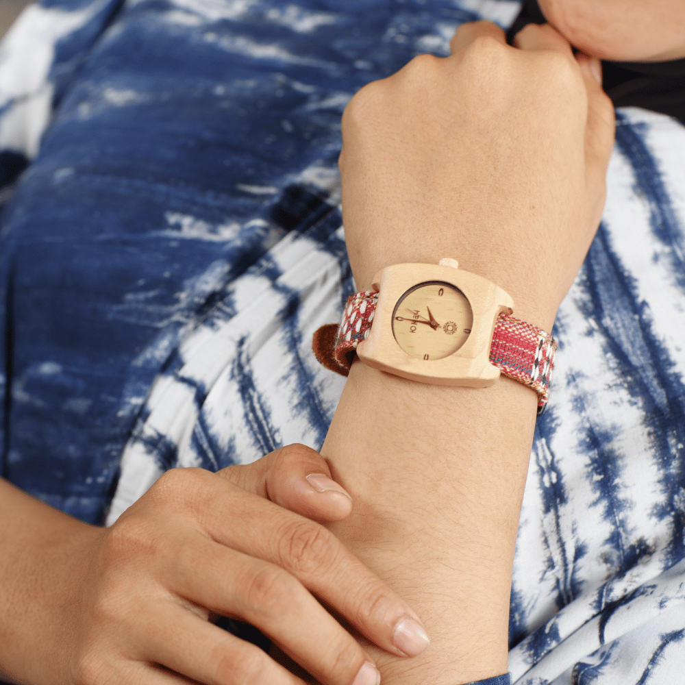 Jam tangan kayu Kanu Ethnic Baduy  3