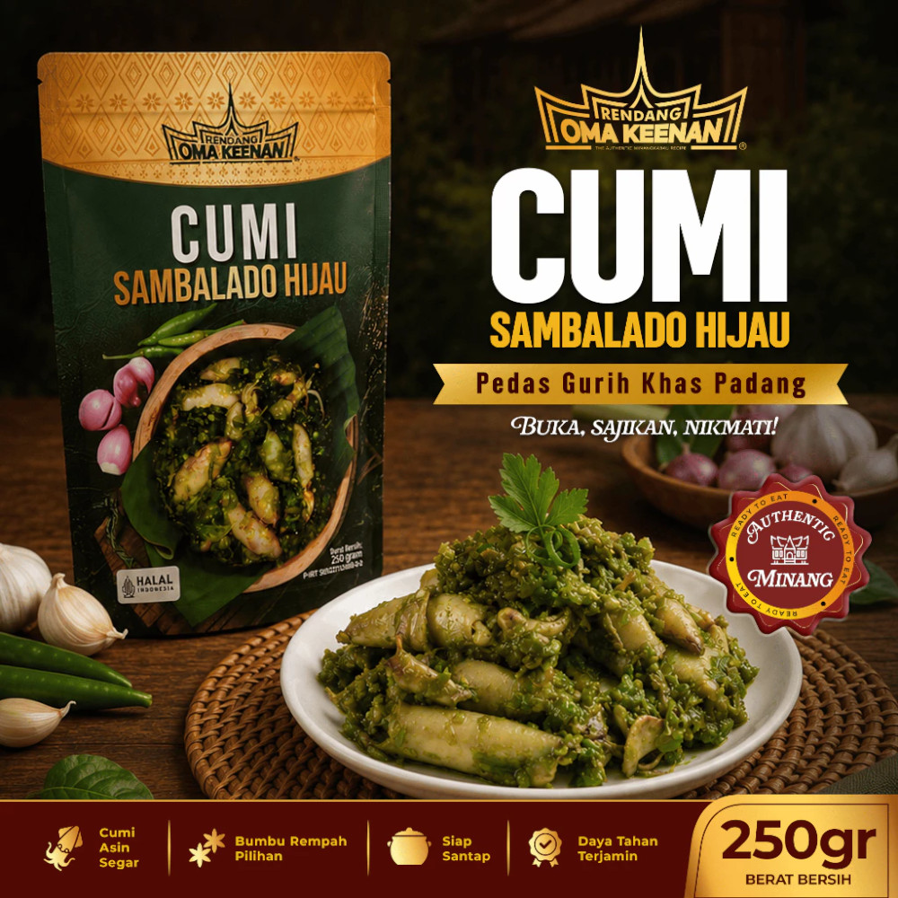 Cumi Sambalado Hijau Oma keenan250 gr