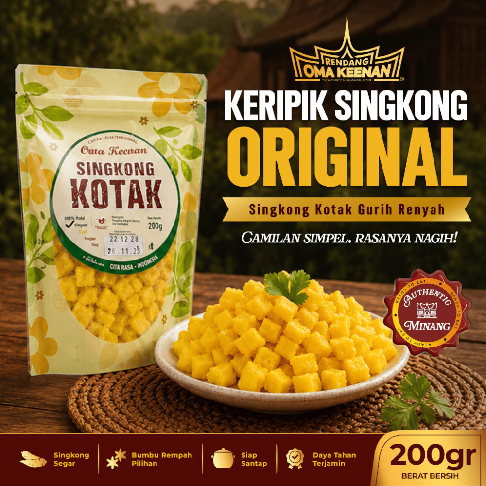 Camilan keripik singkong kotak 200gr